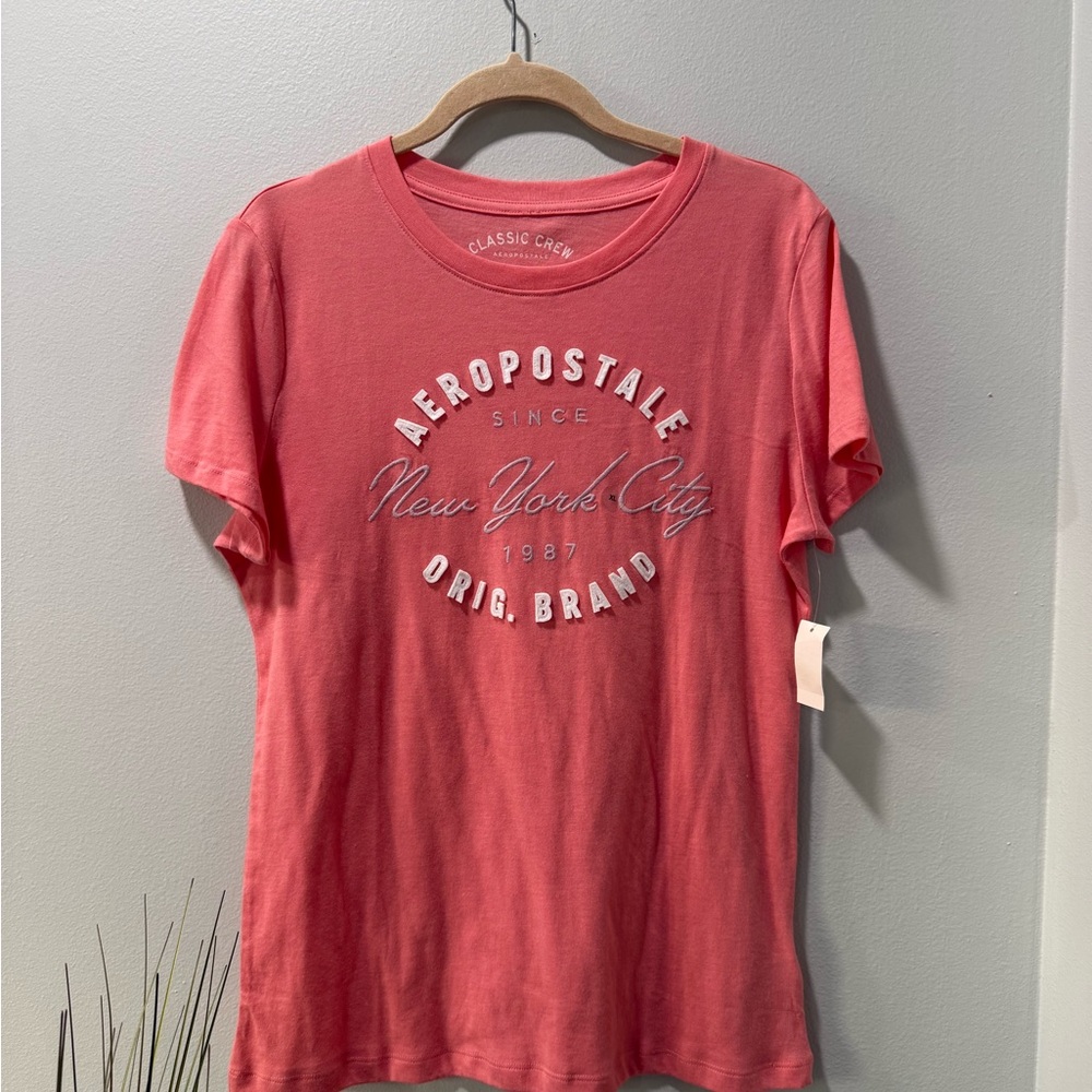 Aeropostale Pink/Coral Graphic Short Sleeve Tee size XL, NWT